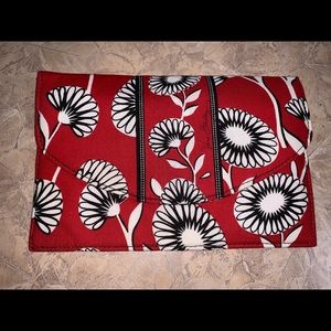 Vera Bradley Red “Deco Daisy” Envelope Wallet